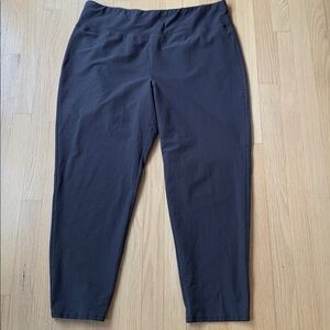 Eileen Fisher Viscose Nylon Straight Leg Stretch Pull On Pants Size 1X Grey